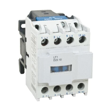 Contacteur tripolaire 11KW 25A - commande bobine 230VAC - 1NO - LT1-D2510