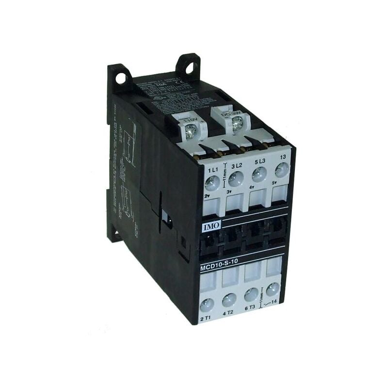 Contacteur tripolaire 4KW 10A - commande bobine 24VDC - 1NO - MCD10 IMO