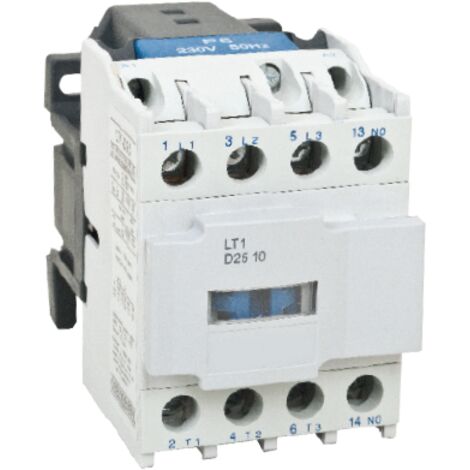 Contacteur tripolaire 5.5KW 12A - commande bobine 400VAC - 1NO - LT1-D1210