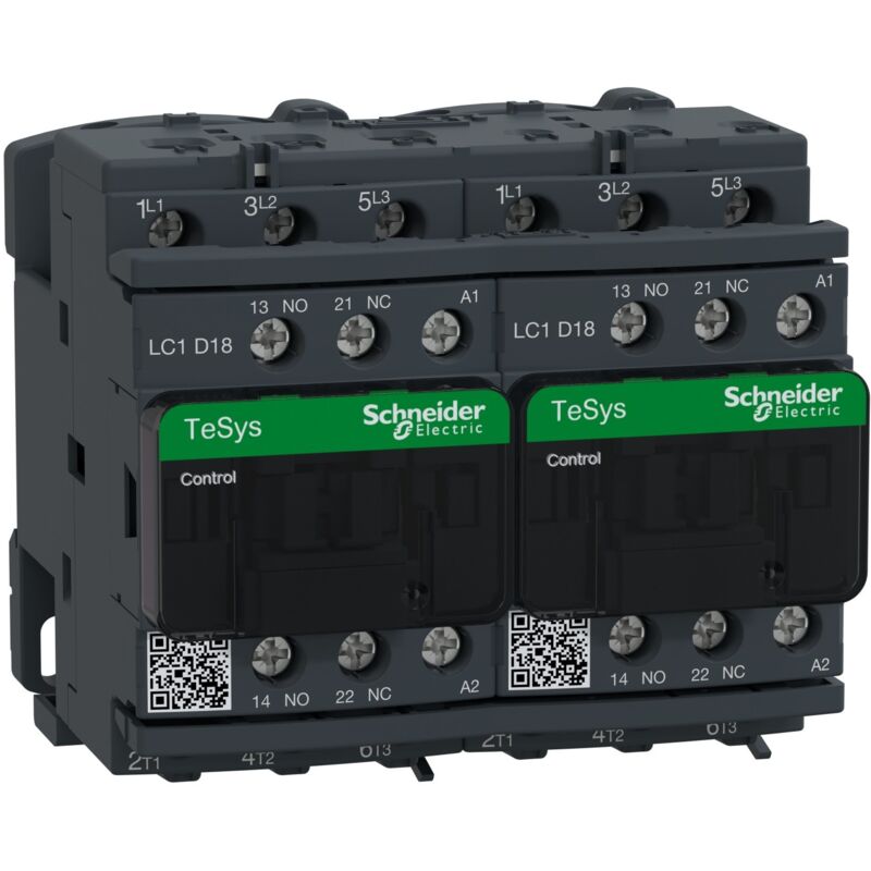 Schneider Electric - Lc2d18b7 Schneider - Contacteur Inverseur Tripolaire - 3no - 18a - Bobine 24vca - Vis