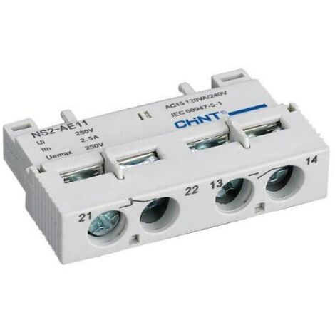 Contacto auxiliar frontal chint ns2-ae11 para protección de motor 6a - 495968
