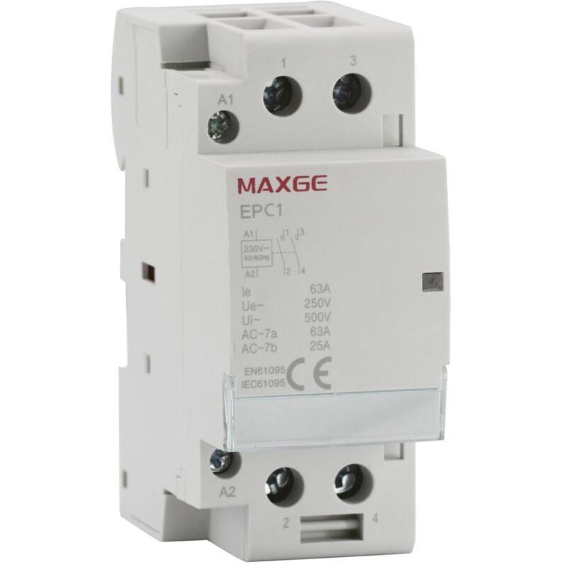 

Contactor 2P-63A-230V AC 2NO - 2NO - Maxge