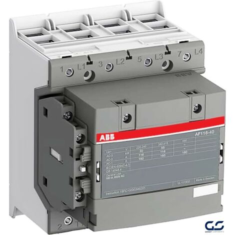 Contactor ABB AF116 para conmutacion 180A/4P 230V AC1 (1SFL427101R1311)