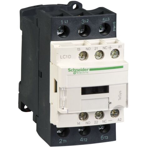 Contactor CONT 38A 1NA/1NC 24V con 38 amperios y 1 polo normalmente abierto.
