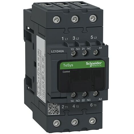 TELEMECANIQUE BY SCHNEIDER ELECTRIC Contactor de potencia TeSys D 3P AC-3 40A bobina 230V AC LC1D40AP7 de Schneider