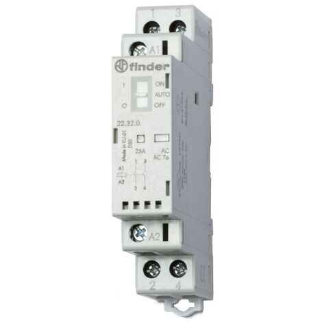 Contactor Finder 25A 2NO 24VAC/DC 1 Módulo 223200244340