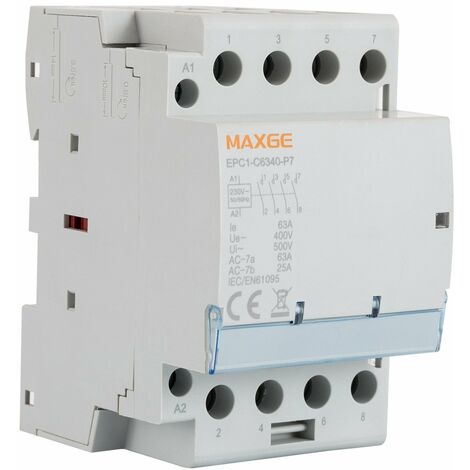 Contactor Maxge 4 polos 63A 230V AC-4NO