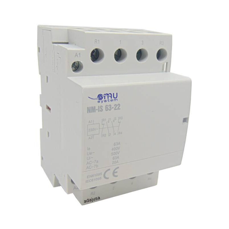 

Contactor modular 25A 4 Polos 2NO+2NC 230Vac