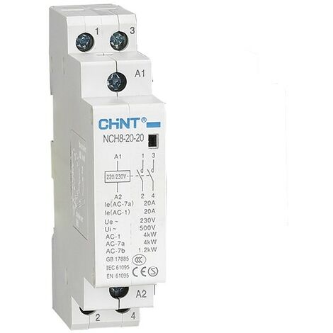 Contactor modular 2NA 20A/230V NCH8-20/20-230 de Chint Electric