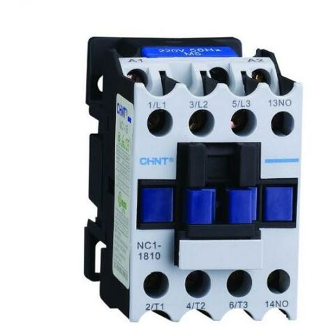 Contactor serie nc1 chint 221532- nc1-18.10/110v - 3p 18a 1na