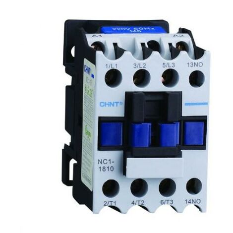 Contactor serie nc1 chint 221544- nc1-18.10/230v - 3p 18a 1na