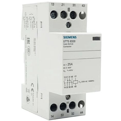 Contactor Siemens 25A 2NA+2NC 230V/CA 2 módulos 5TT58320