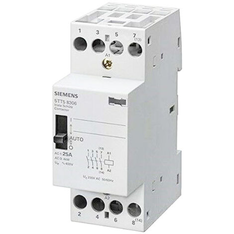 Contactor Siemens de accionamiento manual 25A 230VCA 4NO 5TT58306