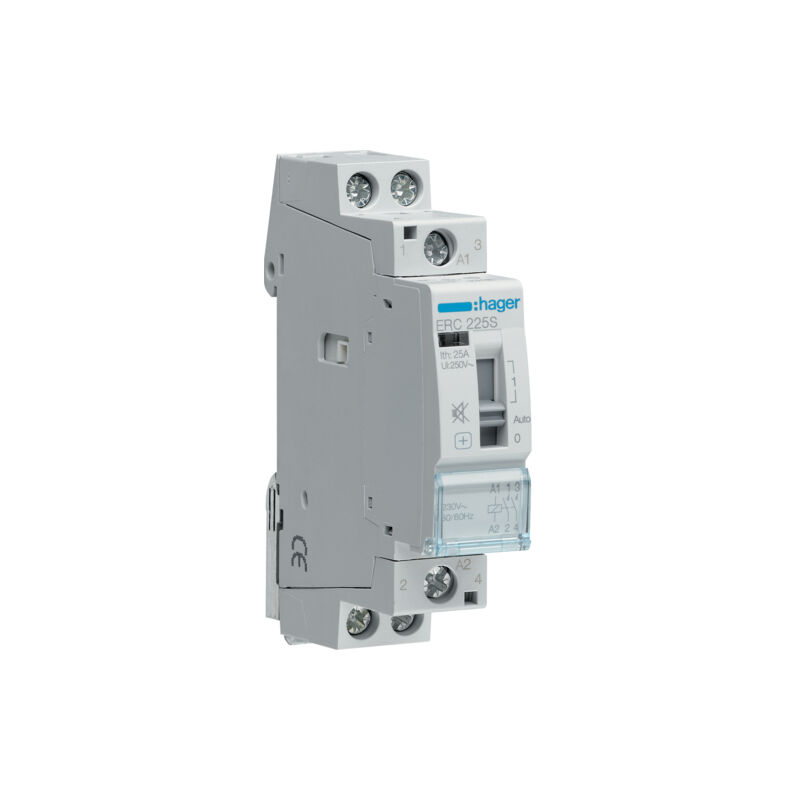 

Contactor silencioso manual,25A,2NA,230V HAGER ERC225S