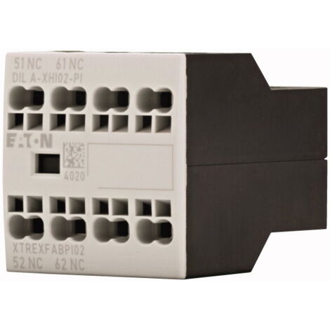Contacts auxiliaires 2 pôles 2 O Bornes Push In DILA DILM7 DILM38 000199315 EATON DILA XHI02 PI