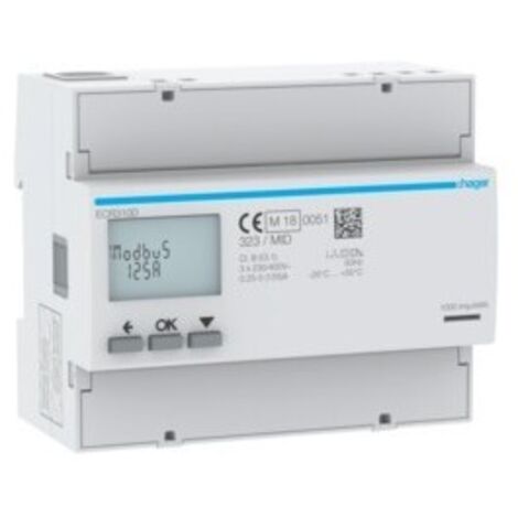CONTADOR 3F DIRECT 125A 6M MODBUS MID HAGER ECR310D