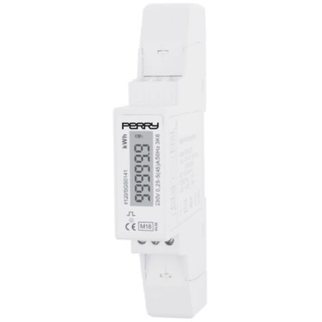Contador de energía monofásico digital Perry 1 DIN 1SDSD06CEM1DGT