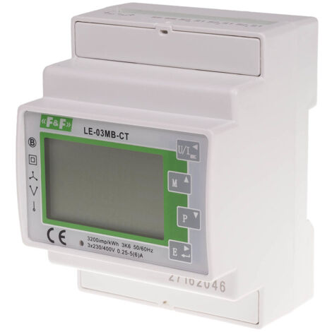 Contador eléctrico ff le-03mb-ct trifásico bidireccional LCD
