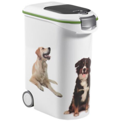 Container croquettes en plastique décor chien Petlife 12 kg