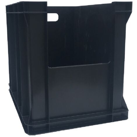 Container mit Sichtfenster 400x300x320 Schwarz