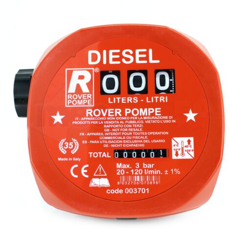 CONTALITRI GASOLIO ROVER - MM 20 LT/MIN 120 MAX BAR 3 - 1 pezzo