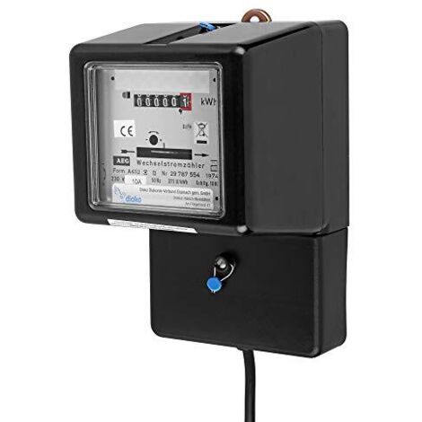 Contatore AC con adattatore nero