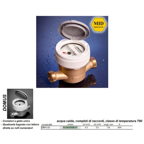 Contatore acqua calda DBRC 3/4" D31BS95DB101
