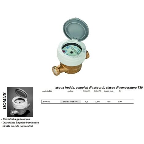 Contatore Acqua fredda lettura diretta Mod. DBRF 1" Domus D41BS35EB101