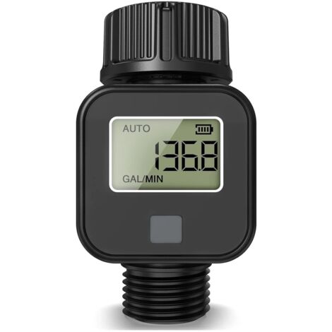 Contatore dell'acqua IP6X Misuratore di portata d'acqua digitale ad alta precisione Misura il consumo di acqua e la portata per il tubo di irrigazione del giardino esterno (SGS05-G)