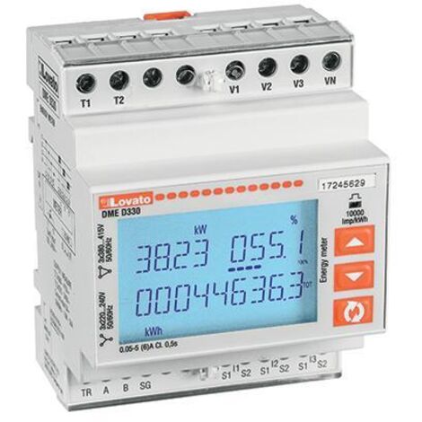 Contatore di energia 3F+N omologato MID RS485 TA/5A Lovato DMED330MID