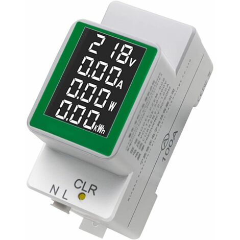 Contatore di energia elettrica Wattmetro Multimetro PZEM-008 Contatore di energia elettrica AC50-300V / 100A Amperometro Display digitale Tester di tensione Wattmetro