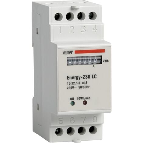 Contatore di Energia Elettromeccanico Monofase Vemer VN960100 Energy-230 LC