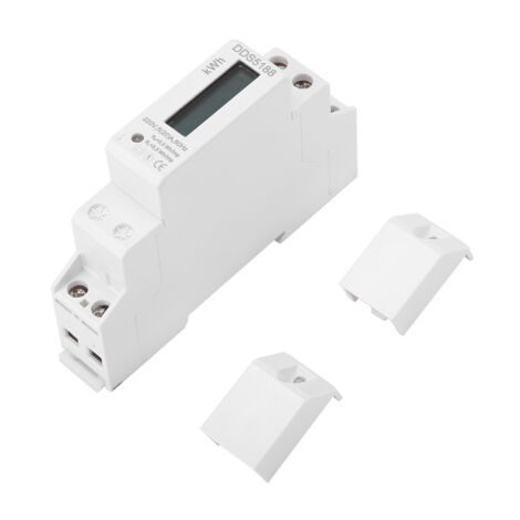 Contatore di energia elettronico 5-20 A, monofase, 220 V, LCD digitale, montaggio su guida DIN