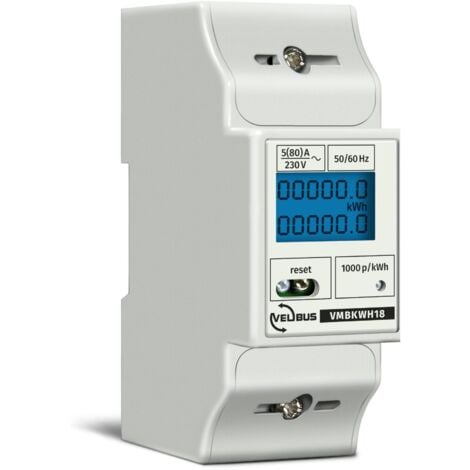 CONTATORE DI kWh MONOFASE - DOPPIO MODULO DA GUIDA DIN - PER USO PROFESSIONALE