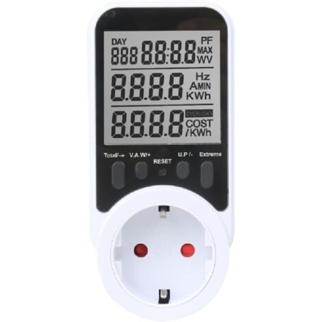 Contatore elettrico con funzione reset Gestione efficiente dei costi dell'elettricità Presa per contatore elettrico Controllo dei costi energetici Controllo dei costi energetici Contatore delle appare