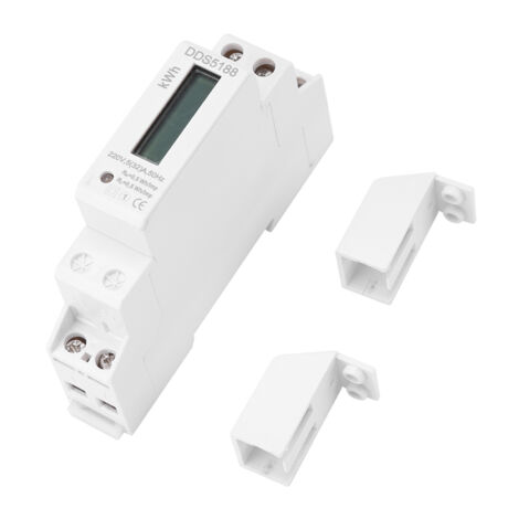 Contatore elettrico elettronico LCD monofase 220V su guida DIN, 5-32A