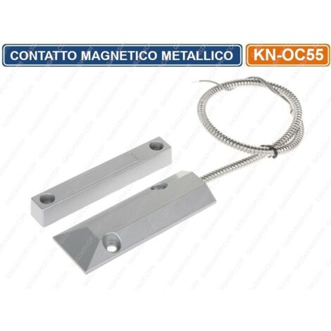 CONTATTO MAGNETICO METALLICO RINFORZATO PER PROTEZIONE CANCELLI PORTE BASCULANTI