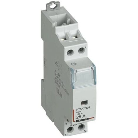 Contattore 2 NO - 25A - 24 V - 1 Modulo DIN Bticino FT1A2N24