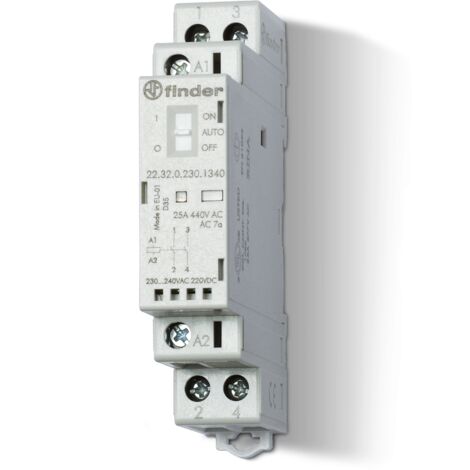 Contattore modulare 25a 2 contatti finder 223200244340