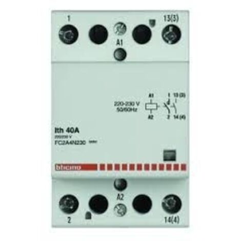 Contattore Modulare 2No 230V 40A Bob 24Vac Btdin ( BTICINO cod. FC2A4/24N )