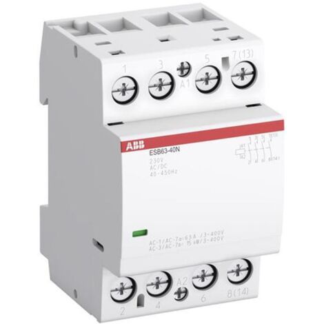 Contattore modulare 3 moduli 63A 4 poli 4NA 230V ABB ESB6340N06