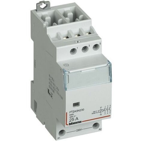 Contattore Modulare 3P No 25A Bob 230Vac Ac3 ( BTICINO cod. FT2A3N230 )