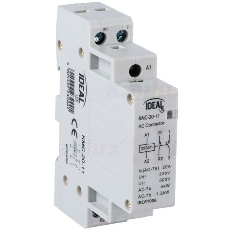 CONTATTORE MOD. SIEMENS 2 POLI 20A BOBINA 230V 5TT58000 2NA 1 MODULO  ATTACCO DIN - LADOGANA GROUP SRL