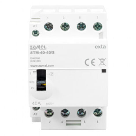 Contattore modulare con comando manuale per installazione 40A 4Z 230V AC STM-40-40/S EXT10000315