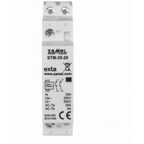 Contattore modulare per installazione 25A 2Z 230V AC tipo: STM-25-20 EXT10000288