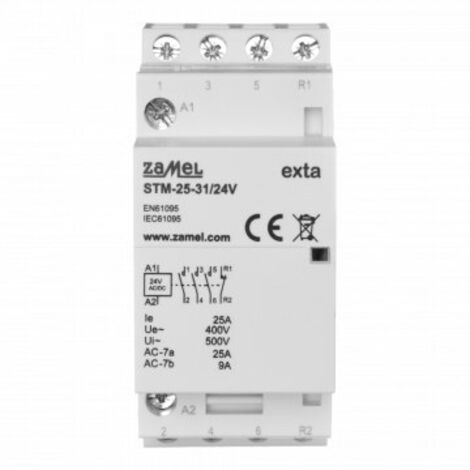 Contattore modulare per installazione 25A 3NO+1NC 24V AC/DC tipo: STM-25-31/24V EXT10000293