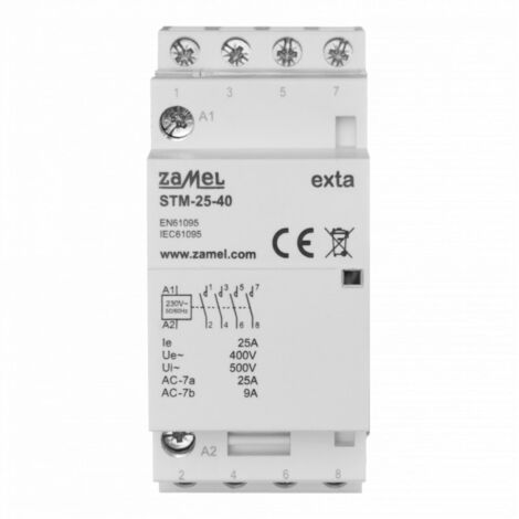 Contattore modulare per installazione 25A 4Z 230V AC, tipo: STM-25-40 EXT10000295