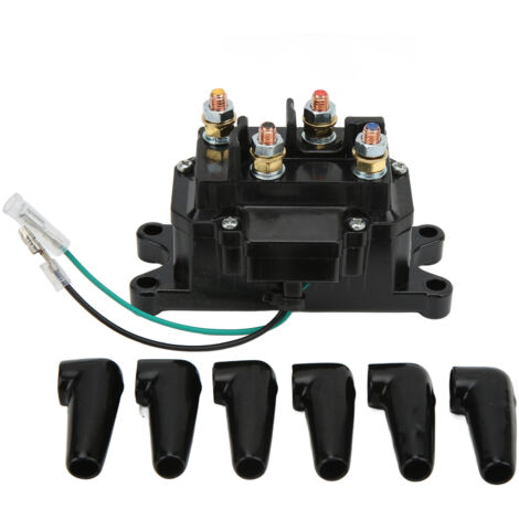 Contattore relè solenoide per verricello elettrico da 12 V 250 A per UTV, ATV, pickup, barche e rimorchi.