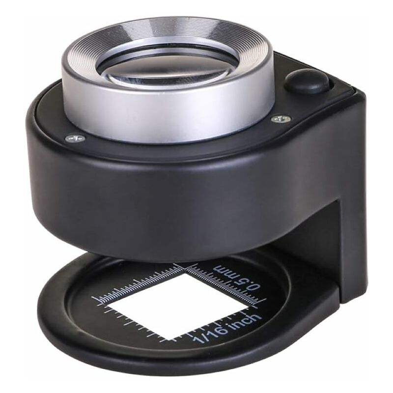 Image of Conteggio della lente d'ingrandimento tascabile 10x 30x Lente d'ingrandimento con scala luminosa a LED Conteggio della lente d'ingrandimento