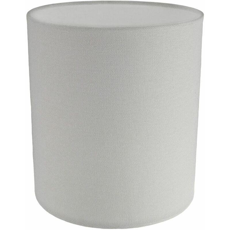 Contemporary and Elegant Dove Grey Linen Fabric 18cm High Cylinder Lamp Shade by Happy Homewares